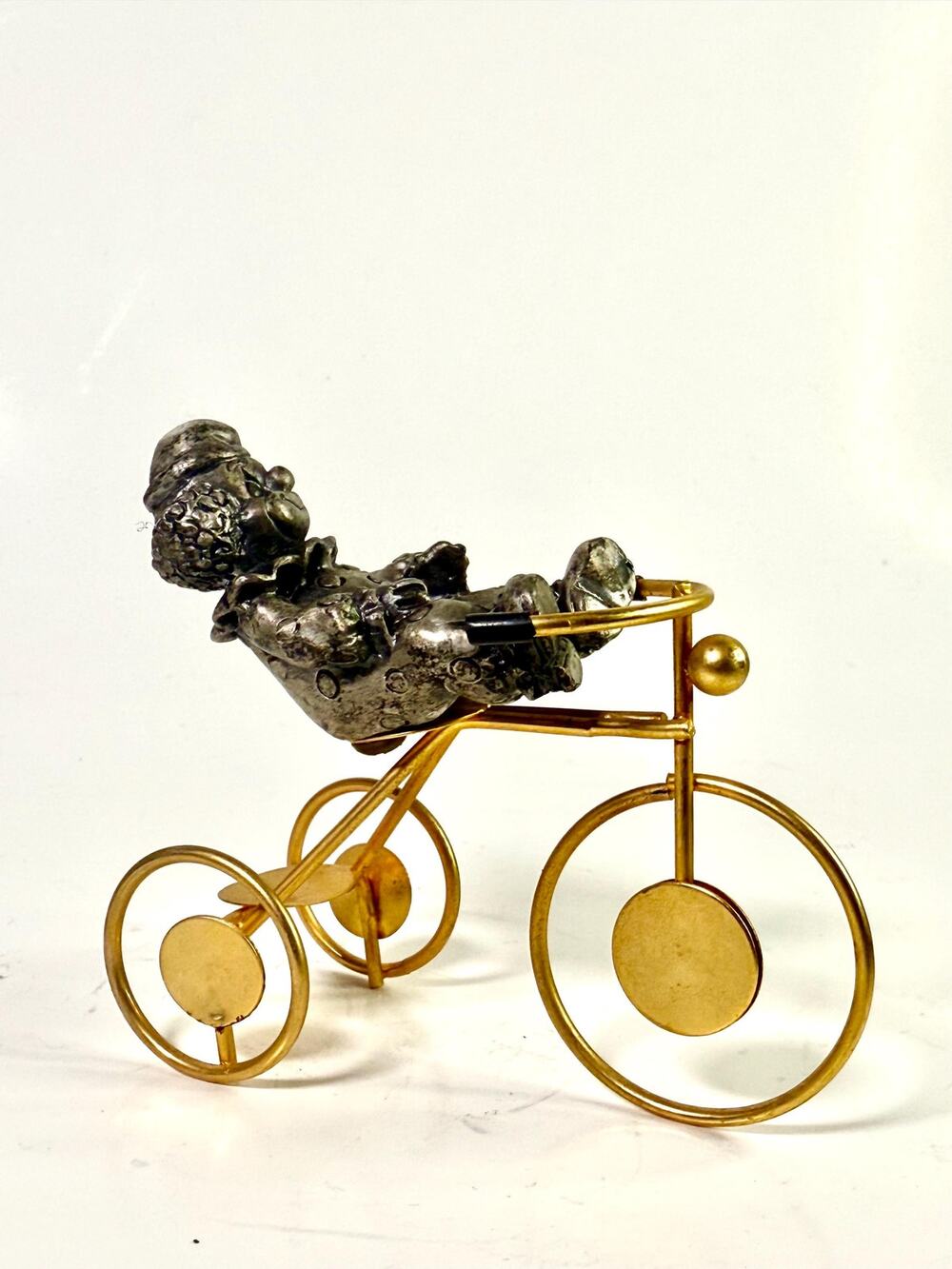 Vintage George Good Clown on Tricycle Figurine | 1980s Circus Decor